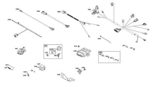 Part Location Diagram of 848397 Briggs and Stratton Harness, Wiring
